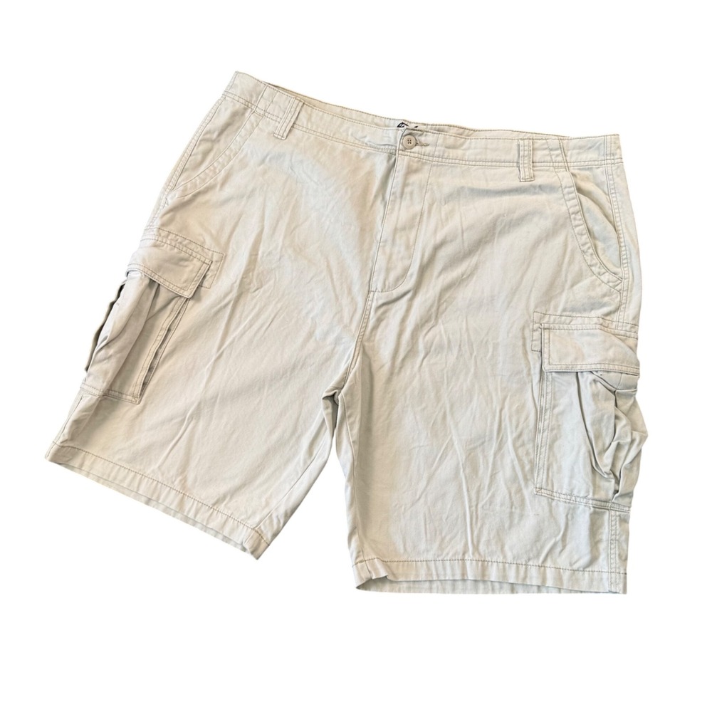 Plugg Mens Cargo Shorts 46‎ Beige Khaki Utility Y2K Skater Gorpcore Workwear